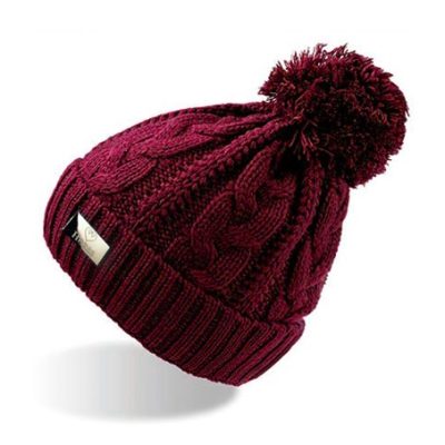 Horss - Czapka zimowa Beanie - Burgundy