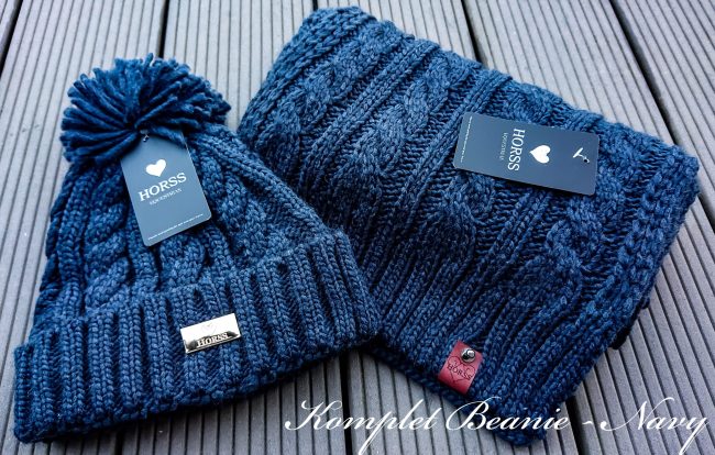 Szalik zimowy Beanie - Navy - obrazek 2