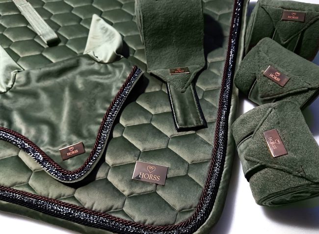 Horss nauszniki VELVET Glam - Ashgreen - obrazek 3