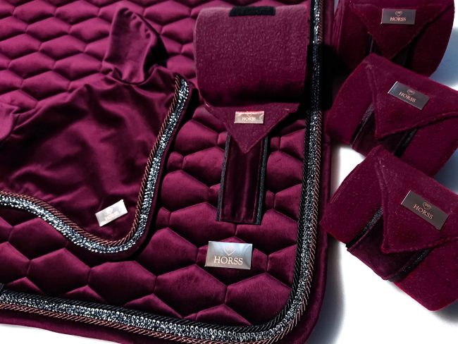 Horss nauszniki VELVET Glam - Merlot - obrazek 2