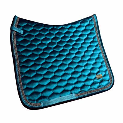 Horss czaprak VELVET Glam - Teal - ujeżdżeniowy
