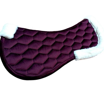 Podkładka pod siodło Velvet z futerkiem - Merlot