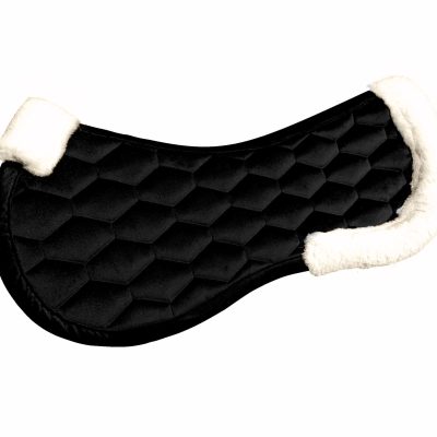 Podkładka pod siodło Velvet z futerkiem - Black