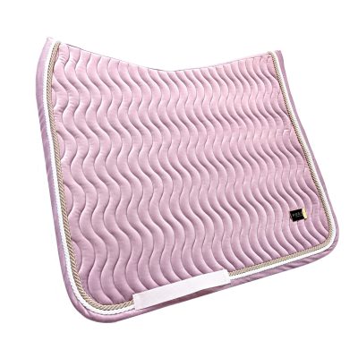 Horss czaprak Velvet Waves - Baby pink - ujeżdżeniowy