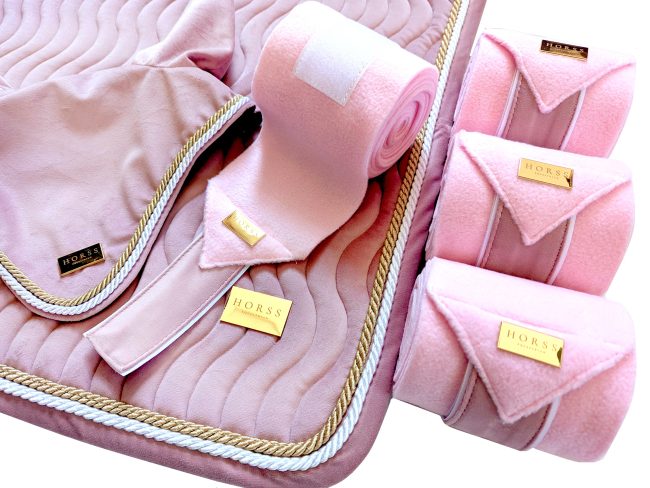 Horss owijki polarowe Velvet Waves - Baby pink - obrazek 2