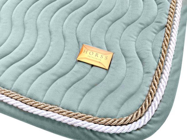 Horss czaprak Velvet Waves - Mint - wszechstronny - obrazek 2