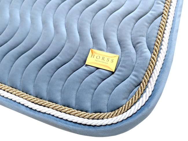 Horss czaprak Velvet Waves - Baby blue - wszechstronny - obrazek 2
