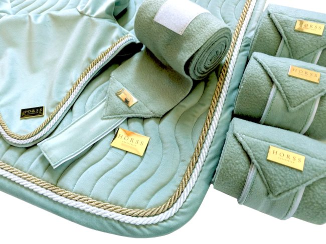 Horss czaprak Velvet Waves - Mint - ujeżdżeniowy - obrazek 2