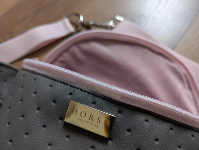 Horss nerka jeździecka Velvet - Grey - Baby Pink - obrazek 2