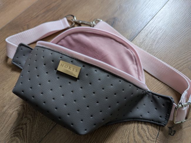 Horss nerka jeździecka Velvet - Grey - Baby Pink