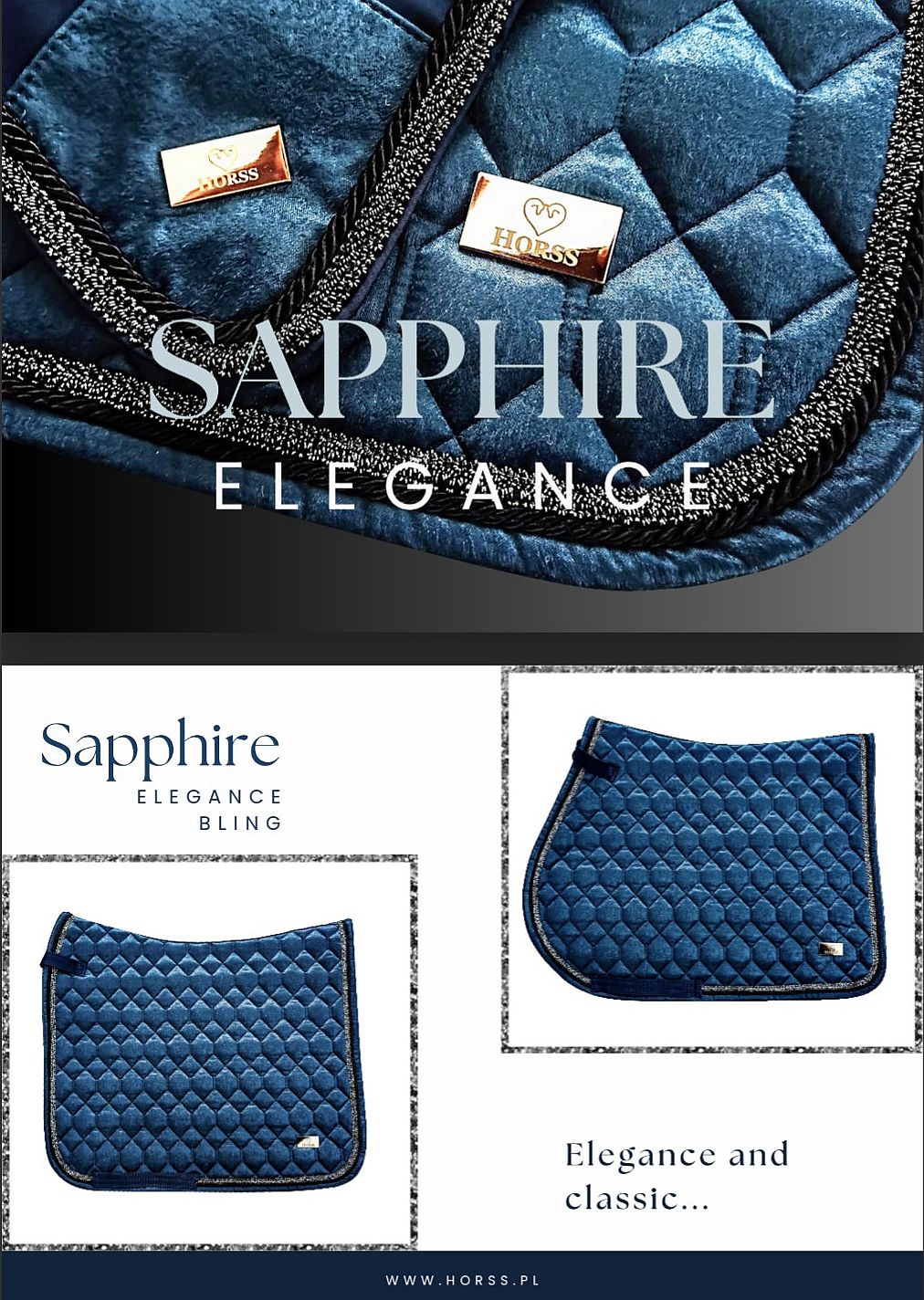 Horss BLING Elegance - Sapphire - czaprak wszechstronny - obrazek 5