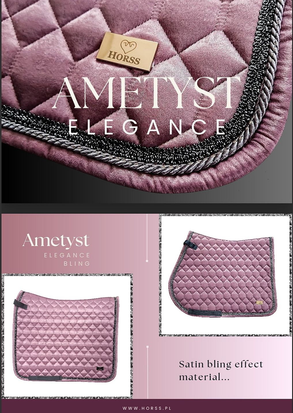 Horss BLING Elegance - Ametyst - czaprak wszechstronny - obrazek 5