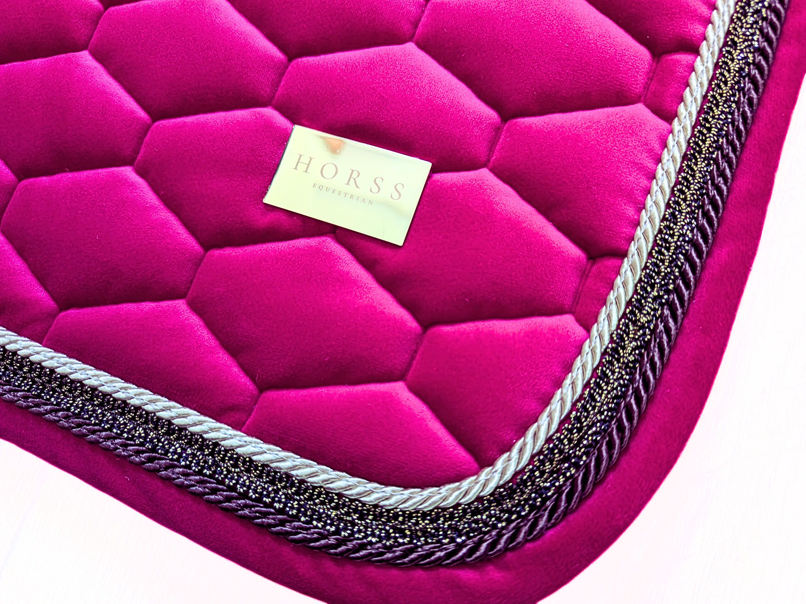 Horss czaprak VELVET Glam - Barbie Pink - ujeżdżeniowy - obrazek 3